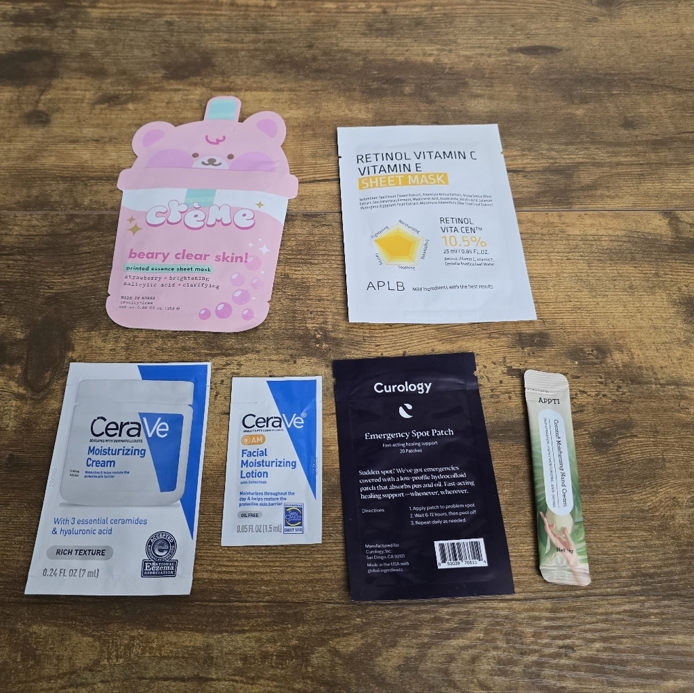 Beauty Lot Of 6, Face Masks, Cerave, Curology
